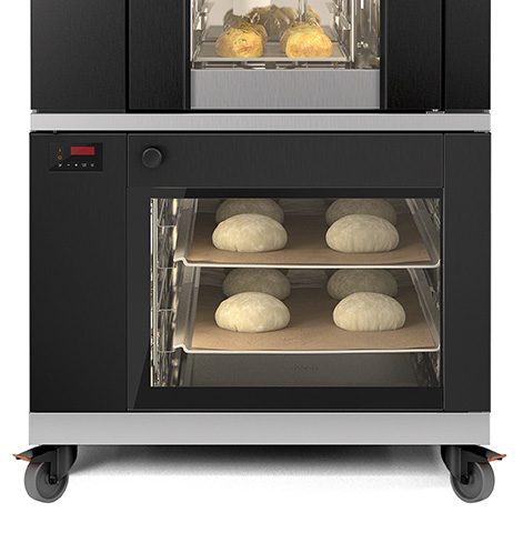 Underbuilt proofer with optimized fermentation for the S-Series bakery oven.