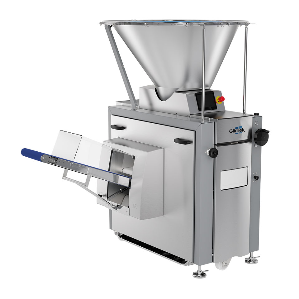 Automatic fed dough divider SD300 for continious production in medium and industrial bakeries.