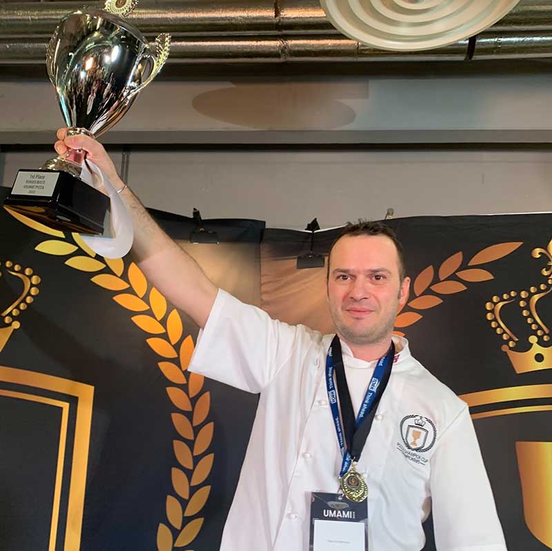 Francesco Solime Winner Best Gourmet Pizza Norway 2023 Pizza Champion Cup Sveba Dahlen