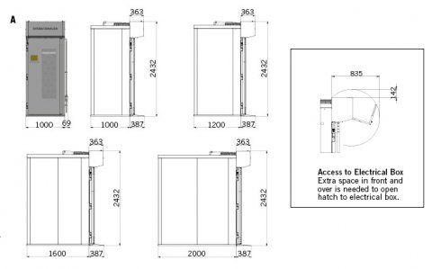 F-Series F500 Drawing with Measurements