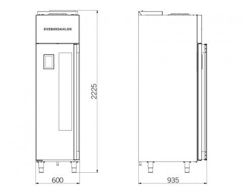 F-Series F200 External Measurements compact retarder proofer cabinet sveba dahlen 