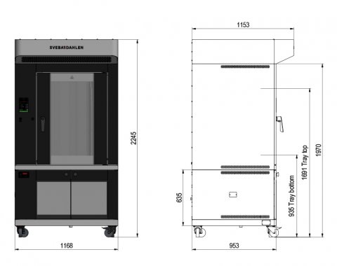 Flexible instore baking oven with large capacity, the S-Series SRP240 with underbuilt proofer