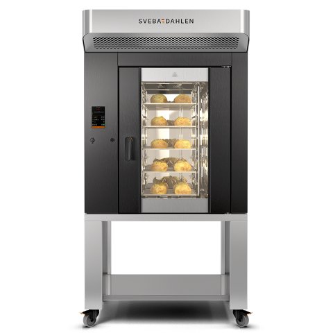 High Capacity supermarket and cafe oven. Energy efficient baking with the best results. Commercial baking in limited space.