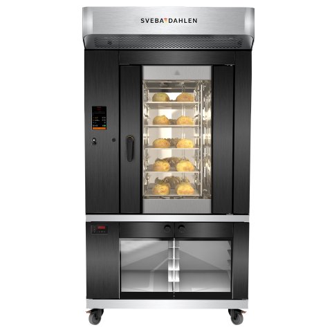 SRP240 is a user-friendly oven with baking capacity. Great baking with steam system, optimized rotation and airflow. Save recipe function in the smart touch panel.