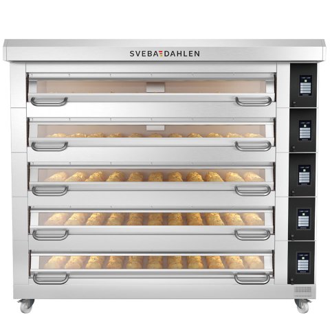 Highest flexibility and baking capacity with a five deck oven d-series d54 bakery oven