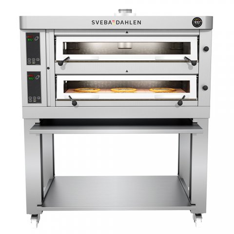 Top-class electric pizza oven with one or two decks bake neapolitan pizza 500°C 932°F Sveba Dahlen