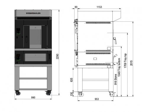 Combination Oven mini rack oven, deck oven S-Series Sveba Dahlen