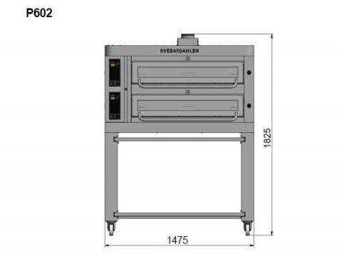Pizza Oven professional p-series p602 measurements drawing sveba dahlen 