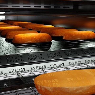 Tunnel Oven Artista Deli with logo or slogan on oven steel belt - brand your bread Sveba Dahlen