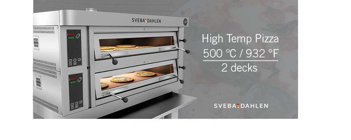Bake neapolitan pizza with Sveba Dahlen electric pizza oven 500 degrees 932 degrees with 2 decks