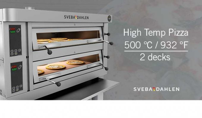 Bake neapolitan pizza with Sveba Dahlen electric pizza oven 500 degrees 932 degrees with 2 decks