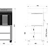 In-store oven S-Series can be equipped with underbuilt shelf for extra storage
