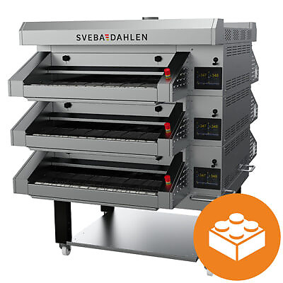 Modular design, expandable oven, more decks can be added tunnel pizza oven sveba dahlen