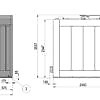 Industrial Rack Oven I-Series measurements technical drawing Sveba Dahlen