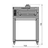 Pizza Oven High Temp P401HT Measurements technical Drawing Sveba Dahlen